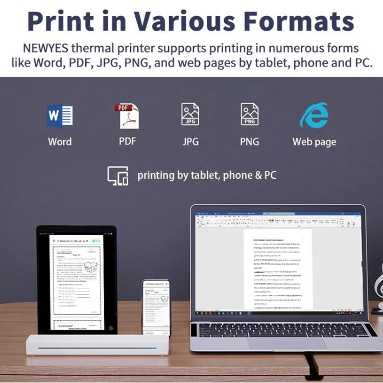 A41 203DPI Portable Tattoo Printer Office Study Bluetooth HD Thermal Printer(White) by buy2fix