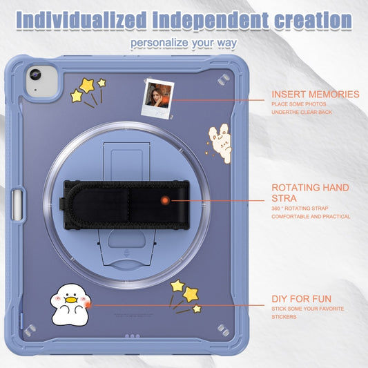 For iPad Air 13 2025 / 2024 Heavy Duty Hybrid Tablet Case with Hand Grip & Strap(Lavender Grey) - iPad Air 13 2025 / 2024 Cases by buy2fix | Online Shopping UK | buy2fix