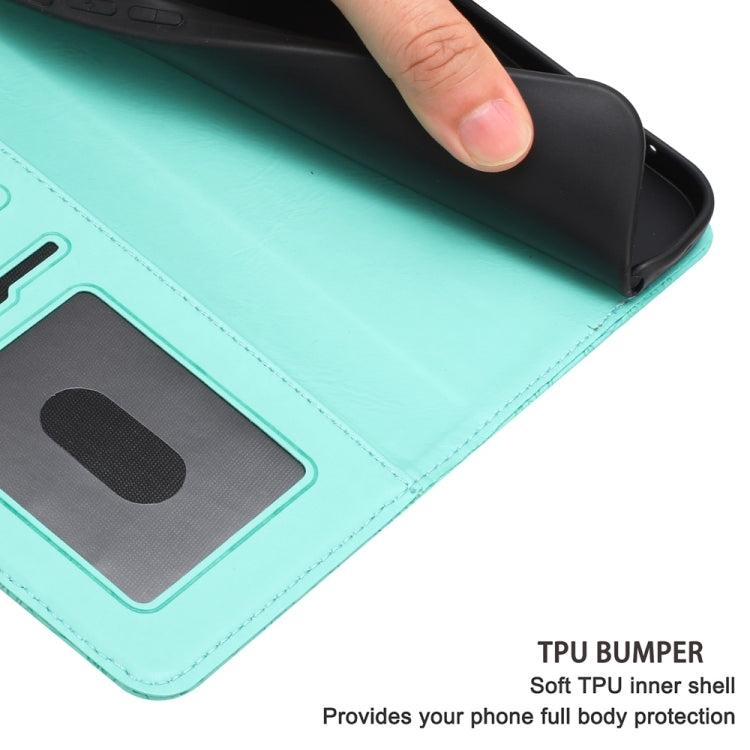 For Samsung Galaxy S25 5G Floral Embossed Pattern Leather Phone Case(Light Green) by buy2fix