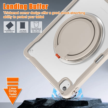 For iPad Air 13 2025 / 2024 Powerful Sailor Ring Holder Heavy Duty Hybrid Tablet Case with Strap(Khaki) - iPad Air 13 2025 / 2024 Cases by buy2fix | Online Shopping UK | buy2fix