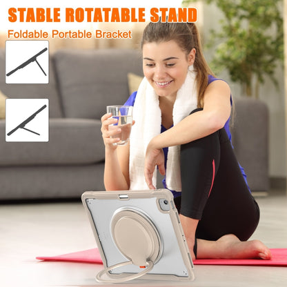 For iPad Air 13 2025 / 2024 Powerful Sailor Ring Holder Heavy Duty Hybrid Tablet Case with Strap(Khaki) - iPad Air 13 2025 / 2024 Cases by buy2fix | Online Shopping UK | buy2fix