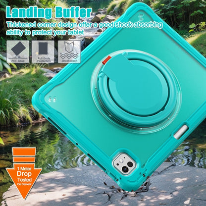 For iPad Pro 11 2024 Powerful Sailor Ring Holder Heavy Duty Hybrid Tablet Case with Strap(Light Blue) - iPad Pro 11 2024 Cases by buy2fix | Online Shopping UK | buy2fix
