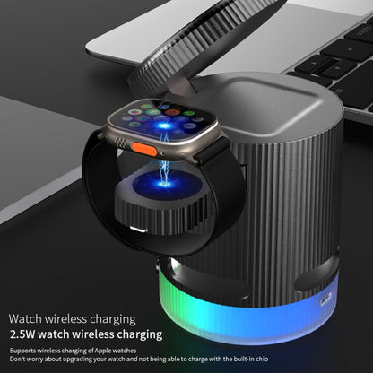 H61 15W 4 in 1 Multifunctional Foldable Wireless Charger Bluetooth Speaker(White) - Multifunction Charger by buy2fix | Online Shopping UK | buy2fix
