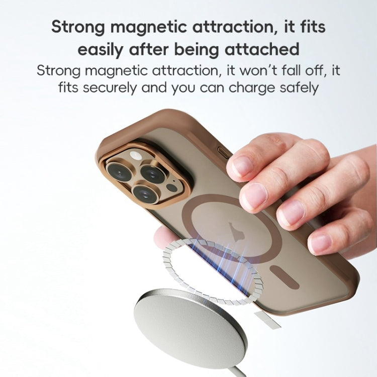 For iPhone 16 Pro Max ZGA Magsafe Frosted PC Hybrid TPU Phone Case(Grey) by ZGA