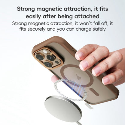 For iPhone 16 Pro Max ZGA Magsafe Frosted PC Hybrid TPU Phone Case(Grey) by ZGA