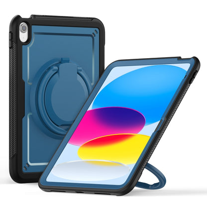 For iPad 2025 / 2022 Honeycomb Hybrid Tablet Case with Handle Holder & Strap(Navy Blue) - iPad 2025 / 2022 Cases by buy2fix | Online Shopping UK | buy2fix