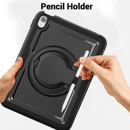 For iPad 2025 / 2022 Honeycomb Hybrid Tablet Case with Handle Holder & Strap(Black) - iPad 2025 / 2022 Cases by buy2fix | Online Shopping UK | buy2fix