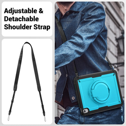 For iPad 2025 / 2022 Honeycomb Hybrid Tablet Case with Handle Holder & Strap(Light Blue) - iPad 2025 / 2022 Cases by buy2fix | Online Shopping UK | buy2fix
