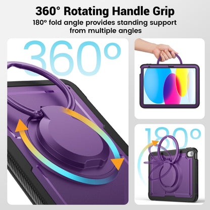 For iPad 2025 / 2022 Honeycomb Hybrid Tablet Case with Handle Holder & Strap(Purple) - iPad 2025 / 2022 Cases by buy2fix | Online Shopping UK | buy2fix