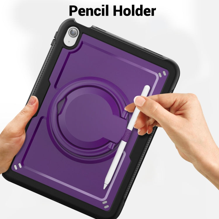 For iPad 2025 / 2022 Honeycomb Hybrid Tablet Case with Handle Holder & Strap(Purple) - iPad 2025 / 2022 Cases by buy2fix | Online Shopping UK | buy2fix