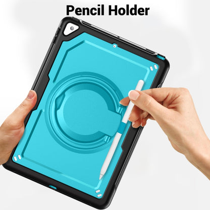 For iPad 10.2 2021 / 2020 / 10.5 2019 Honeycomb Hybrid Tablet Case with Handle Holder & Strap(Light Blue) - iPad 10.2 Cases by buy2fix | Online Shopping UK | buy2fix