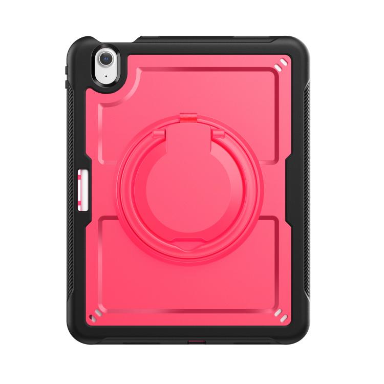For iPad Air 11 2025 / 2024 Honeycomb Hybrid Tablet Case with Handle Holder & Strap(Rose Red) - iPad Air 11 2025 / 2024 Cases by buy2fix | Online Shopping UK | buy2fix