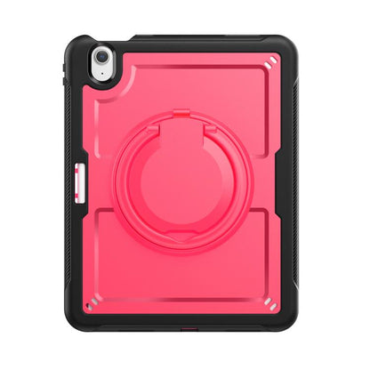 For iPad Air 11 2025 / 2024 Honeycomb Hybrid Tablet Case with Handle Holder & Strap(Rose Red) - iPad Air 11 2025 / 2024 Cases by buy2fix | Online Shopping UK | buy2fix
