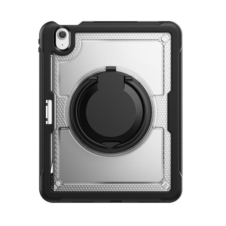 For iPad Air 11 2025 / 2024 Honeycomb Hybrid Tablet Case with Handle Holder & Strap(Transparent) - iPad Air 11 2025 / 2024 Cases by buy2fix | Online Shopping UK | buy2fix