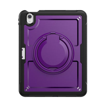 For iPad Air 11 2025 / 2024 Honeycomb Hybrid Tablet Case with Handle Holder & Strap(Purple) - iPad Air 11 2025 / 2024 Cases by buy2fix | Online Shopping UK | buy2fix