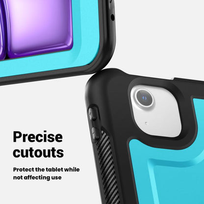 For iPad Air 13 2025 / 2024 Honeycomb Hybrid Tablet Case with Handle Holder & Strap(Light Blue) - iPad Air 13 2025 / 2024 Cases by buy2fix | Online Shopping UK | buy2fix