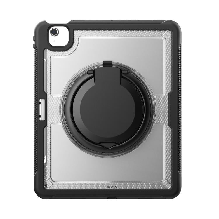 For iPad Air 13 2025 / 2024 Honeycomb Hybrid Tablet Case with Handle Holder & Strap(Transparent) - iPad Air 13 2025 / 2024 Cases by buy2fix | Online Shopping UK | buy2fix