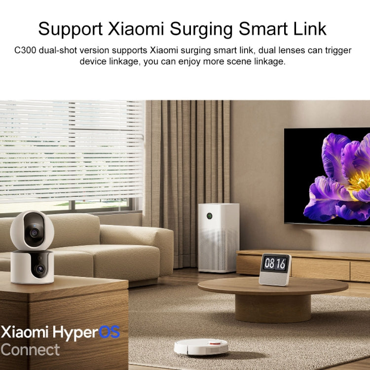 Original Xiaomi Smart Camera C300 Dual Lens Edition 3MP Support AI Detection, US Plug(White) - Wireless Camera by Xiaomi | Online Shopping UK | buy2fix