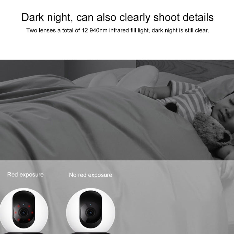 Original Xiaomi Smart Camera C300 Dual Lens Edition 3MP Support AI Detection, US Plug(White) - Wireless Camera by Xiaomi | Online Shopping UK | buy2fix