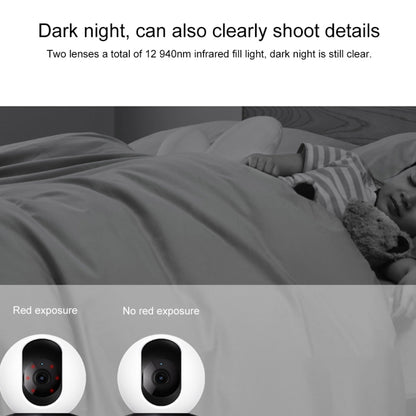 Original Xiaomi Smart Camera C300 Dual Lens Edition 3MP Support AI Detection, US Plug(White) - Wireless Camera by Xiaomi | Online Shopping UK | buy2fix