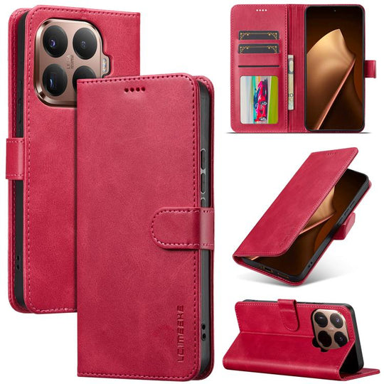 For Xiaomi 15T Pro 5G LC.IMEEKE Calf Texture Leather Phone Case(Red)