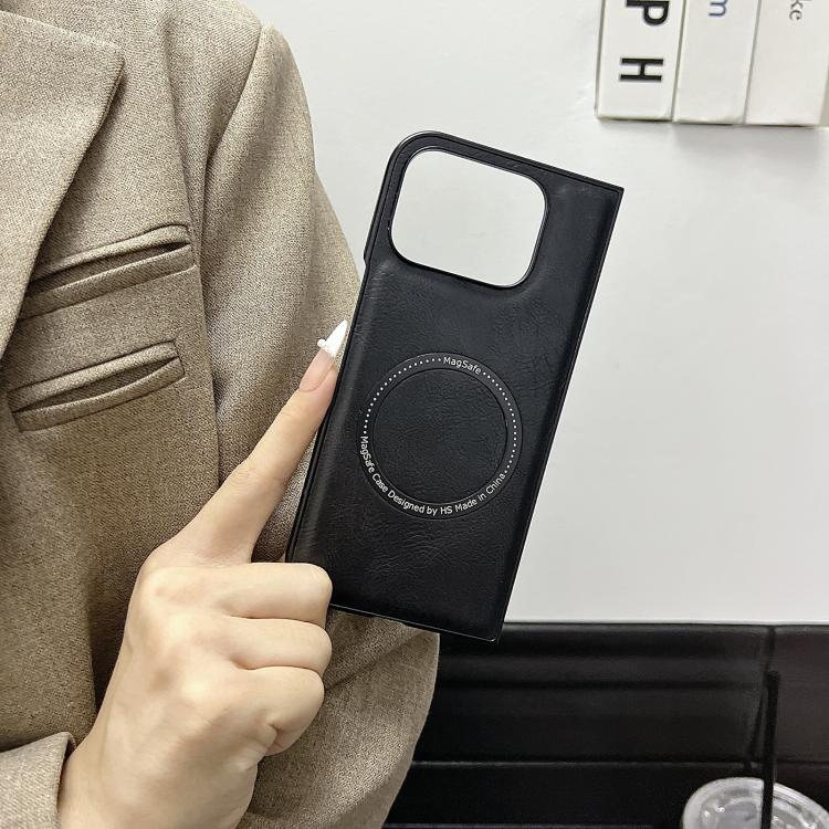 For Google Pixel 9 Pro Fold Crazy Horse Pattern Leather MagSafe Magnetic Phone Case(Black) by buy2fix