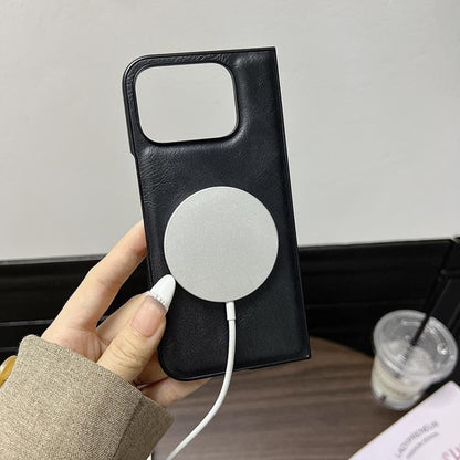 For Google Pixel 9 Pro Fold Crazy Horse Pattern Leather MagSafe Magnetic Phone Case(Coffee) by buy2fix