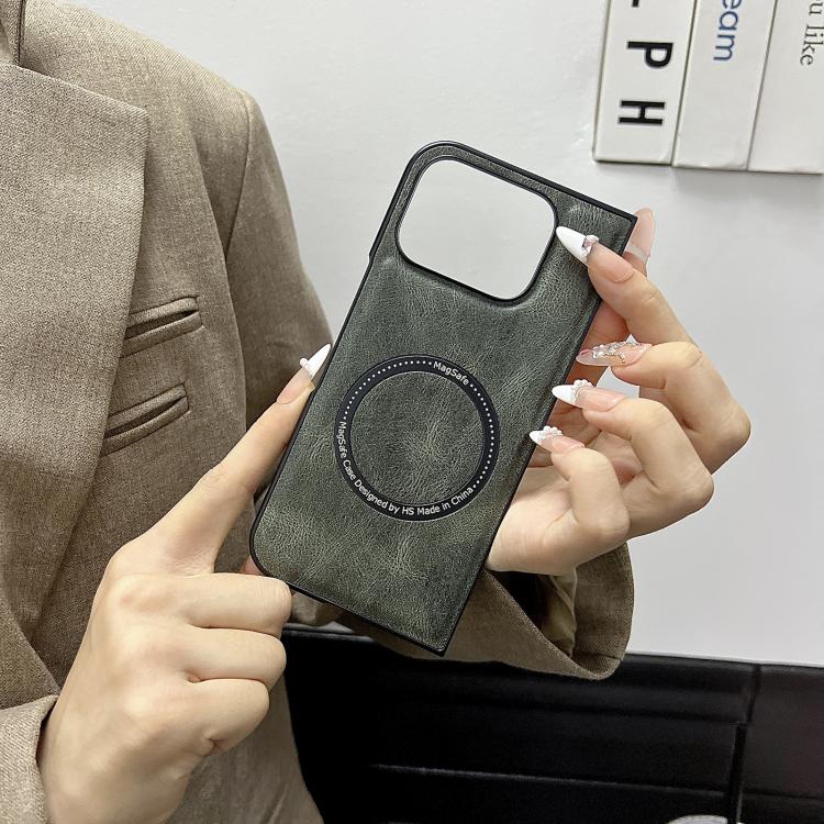 For Google Pixel 9 Pro Fold Crazy Horse Pattern Leather MagSafe Magnetic Phone Case(Green) by buy2fix