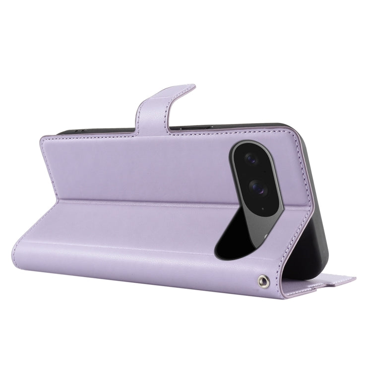 For Google Pixel 9 / 9 Pro Voltage Ultra-thin Dot Leather Phone Case(Purple) by buy2fix