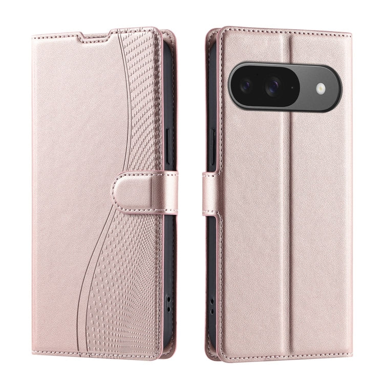 For Google Pixel 9 / 9 Pro Voltage Ultra-thin Dot Leather Phone Case(Rose Gold) by buy2fix