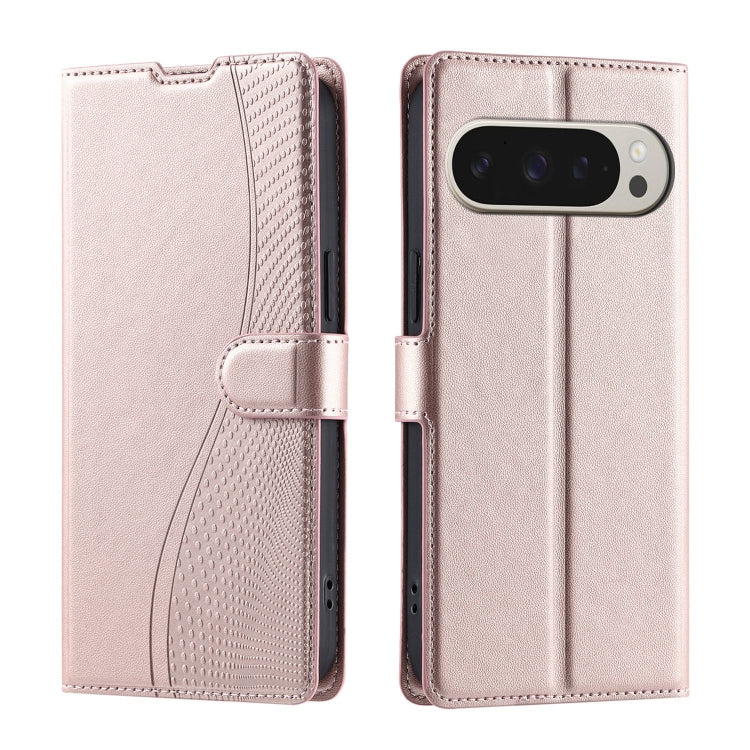 For Google Pixel 9 Pro XL Voltage Ultra-thin Dot Leather Phone Case(Rose Gold) by buy2fix