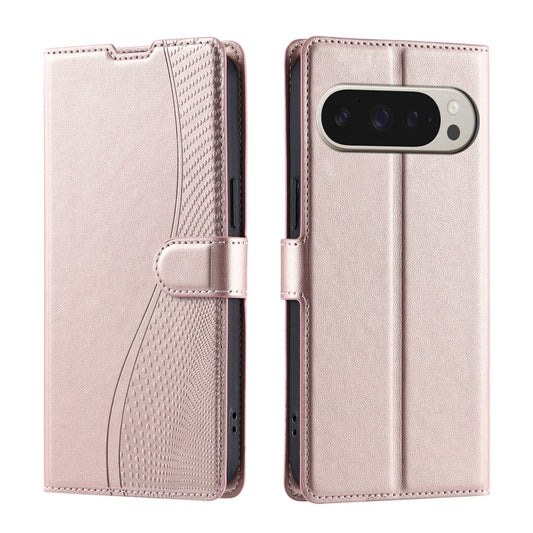 For Google Pixel 9 Pro XL Voltage Ultra-thin Dot Leather Phone Case(Rose Gold) by buy2fix
