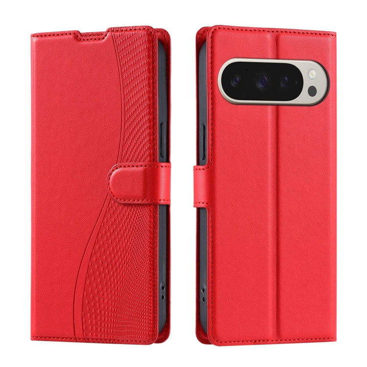 For Google Pixel 9 Pro XL Voltage Ultra-thin Dot Leather Phone Case(Red) by buy2fix