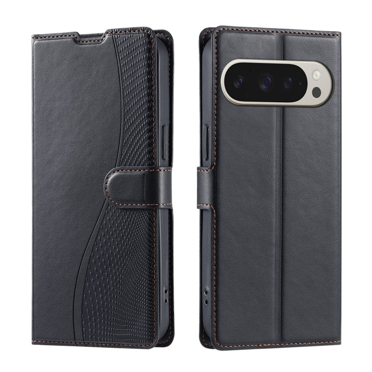 For Google Pixel 9 Pro XL Voltage Ultra-thin Dot Leather Phone Case(Black) by buy2fix
