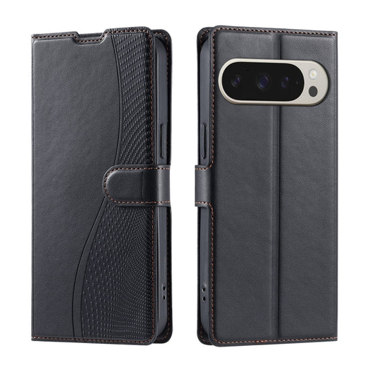 For Google Pixel 9 Pro XL Voltage Ultra-thin Dot Leather Phone Case(Black) by buy2fix