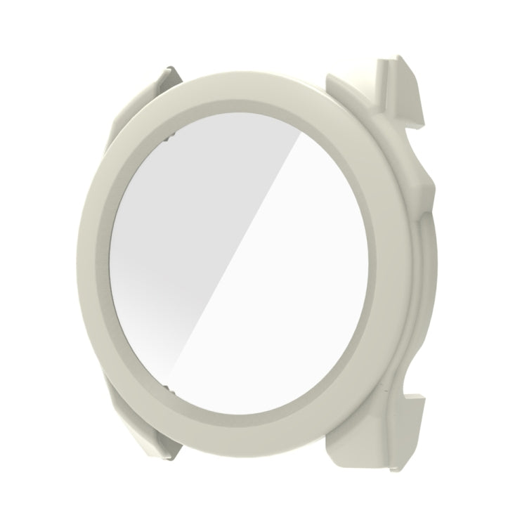 For Garmin Fenix 8 AMOLED 51mm Tempered Glass Film Integrated PC Watch Protective Case(Ivory White) - Watch Cases by buy2fix | Online Shopping UK | buy2fix