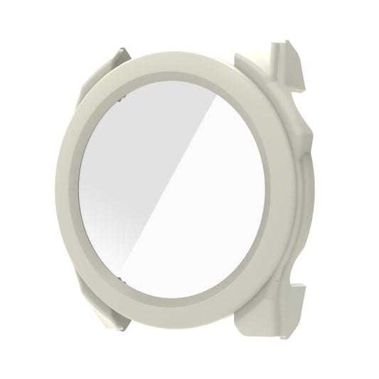 For Garmin Fenix 8 AMOLED 47mm Tempered Glass Film Integrated PC Watch Protective Case(Ivory White) - Watch Cases by buy2fix | Online Shopping UK | buy2fix