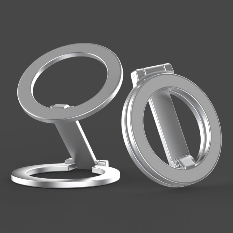 Z-shaped Double-sided Magnetic MagSafe Foldable Ring Phone Holder(Silver) - Ring Holder by buy2fix | Online Shopping UK | buy2fix