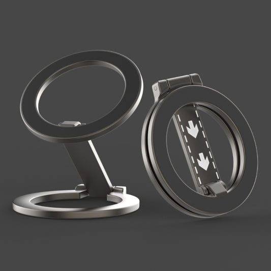 Z-shaped Double-sided Magnetic MagSafe Foldable Ring Phone Holder with Pattern(Black) - Ring Holder by buy2fix | Online Shopping UK | buy2fix