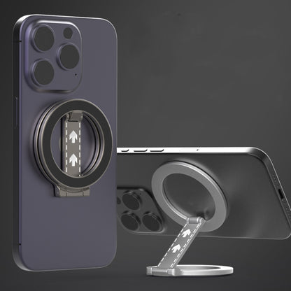 Z-shaped Double-sided Magnetic MagSafe Foldable Ring Phone Holder with Pattern(Black) - Ring Holder by buy2fix | Online Shopping UK | buy2fix