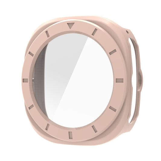 For Samsung Galaxy Watch Ultra 47mm Tempered Glass Film Integrated PC Watch Protective Case(Pink) - Watch Cases by buy2fix | Online Shopping UK | buy2fix