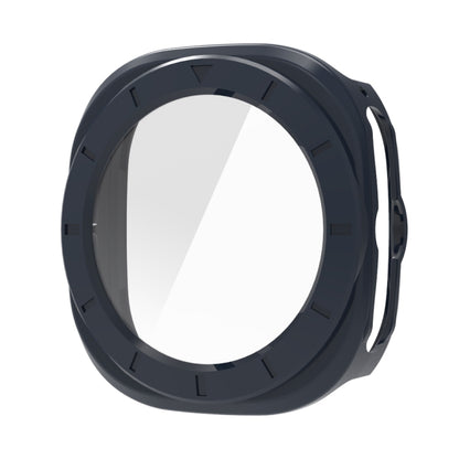 For Samsung Galaxy Watch Ultra 47mm Tempered Glass Film Integrated PC Watch Protective Case(Midnight Blue) - Watch Cases by buy2fix | Online Shopping UK | buy2fix