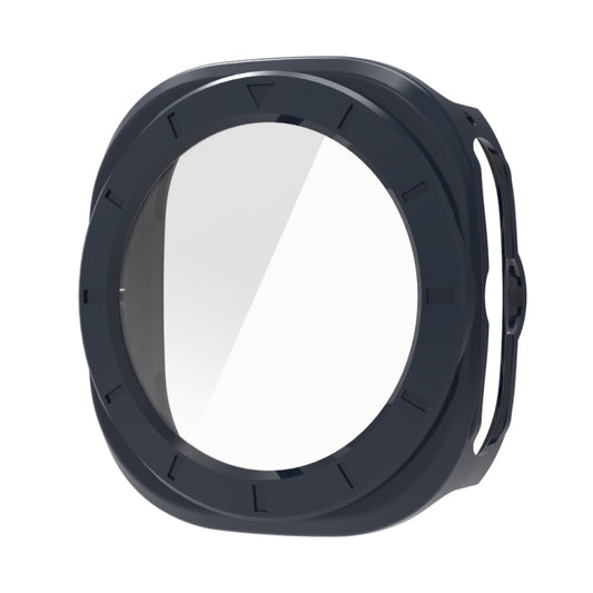 For Samsung Galaxy Watch Ultra 47mm Tempered Glass Film Integrated PC Watch Protective Case(Midnight Blue) - Watch Cases by buy2fix | Online Shopping UK | buy2fix