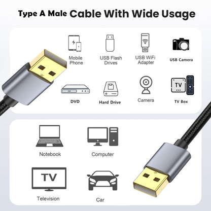 USB2.0 Male to Male Extension Data Charging Cable, Length:5m by buy2fix