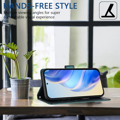 For Motorola Moto G Stylus 5G 2024 Honeycomb Embossing RFID Leather Phone Case(Peacock Green) by buy2fix