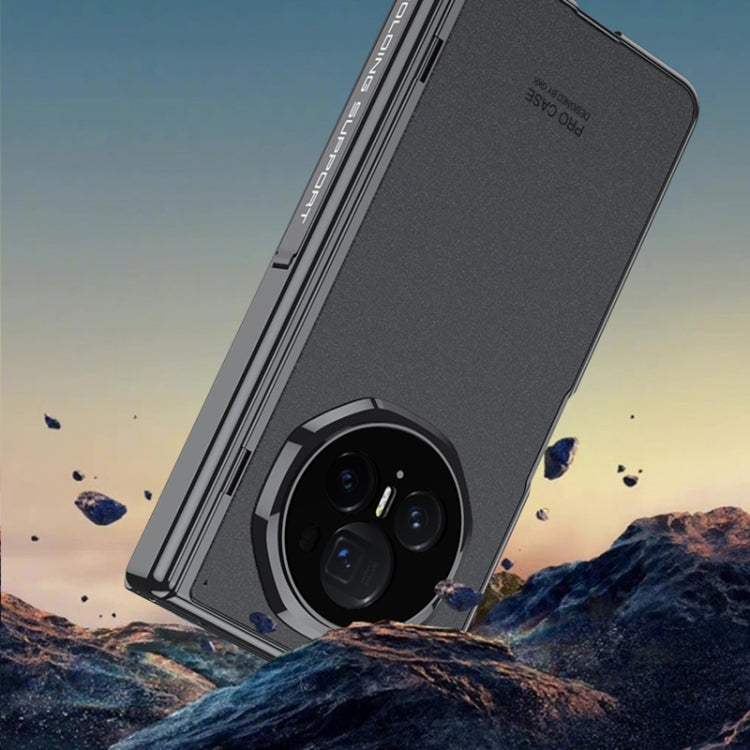 For Honor Magic V3 GKK Integrated Magnetic Fold Hinge AG Phantom Shockproof Phone Case(Silver) - Honor Cases by GKK | Online Shopping UK | buy2fix