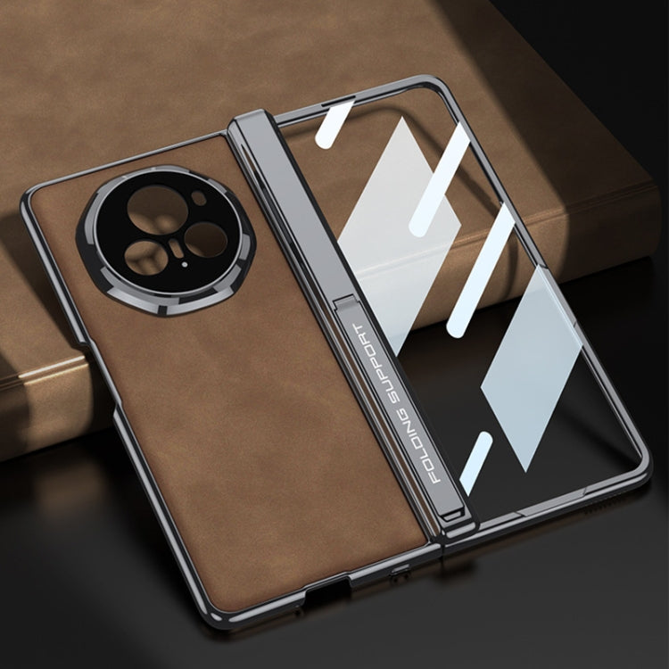 For Honor Magic Vs3 GKK Integrated Magnetic Fold Hinge Leather Shockproof Phone Case(Matte Gray) - Honor Cases by GKK | Online Shopping UK | buy2fix