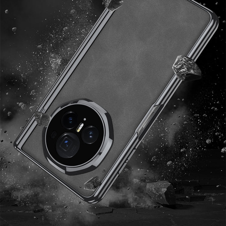 For Honor Magic Vs3 GKK Integrated Magnetic Fold Hinge Leather Shockproof Phone Case(Matte Gray) - Honor Cases by GKK | Online Shopping UK | buy2fix