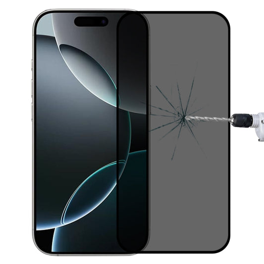 For iPhone 16 Pro Full Cover Anti-spy Silk Screen Tempered Glass Film by buy2fix