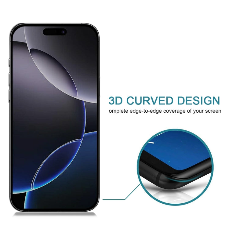 For iPhone 16 Pro Max Full Cover Anti-spy Silk Screen Tempered Glass Film by buy2fix